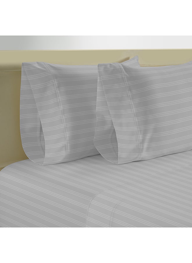 AMBRA 3Pcs cotton comforter set 250*260 cm, penguin grey  - Image 3
