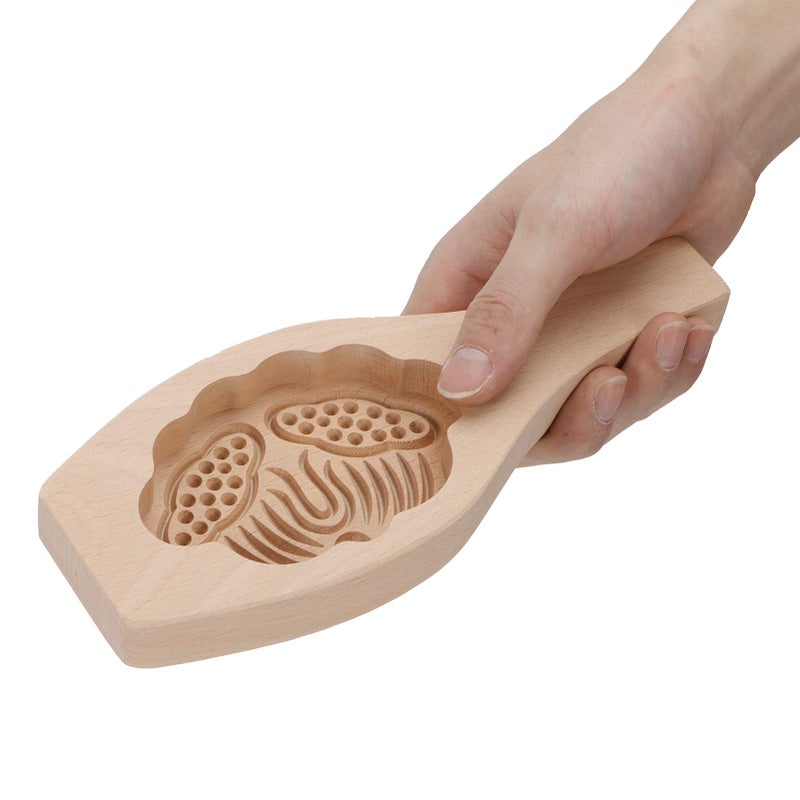 Lotus Pod Mooncake Mold Wooden Baking Tool For Cookies Cakes And Candies - Image 4