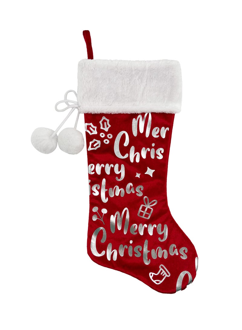 CHRISTMAS MAGIC Christmas Stocking Red 50cm - Image 1