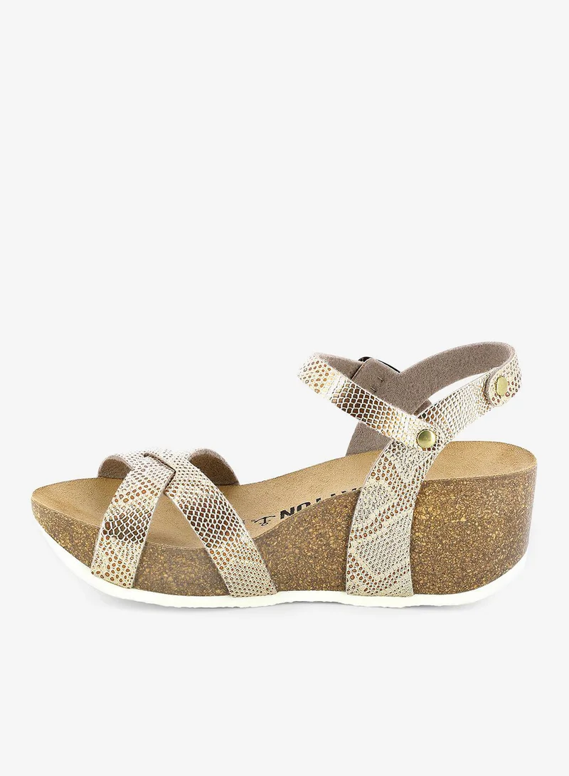 BAYTON Venus Strappy Mid Heel Wedges