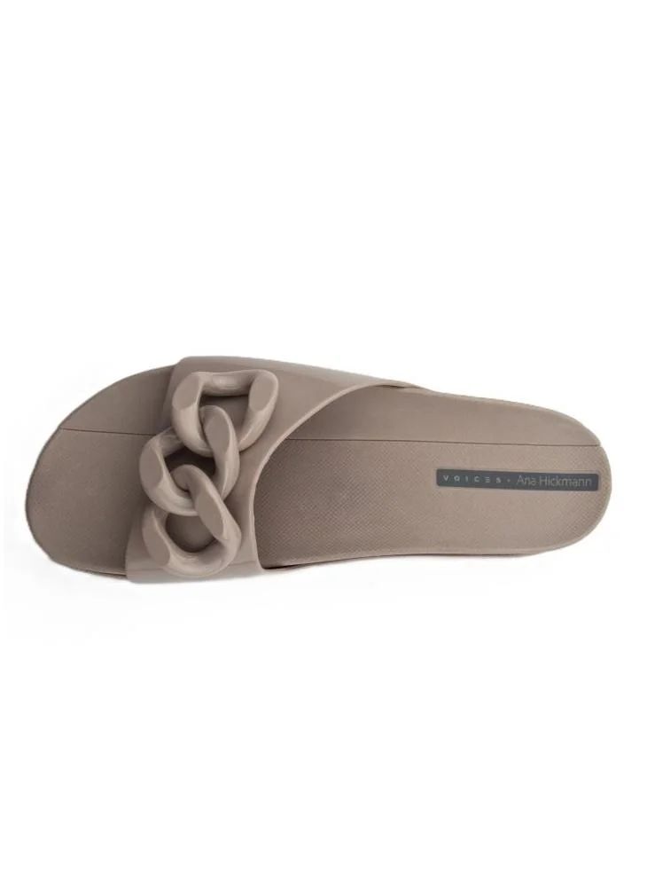 Voices Slide Soul Corrente Women'S Anti Slip Sole  With Chain Design Sandals - Beige