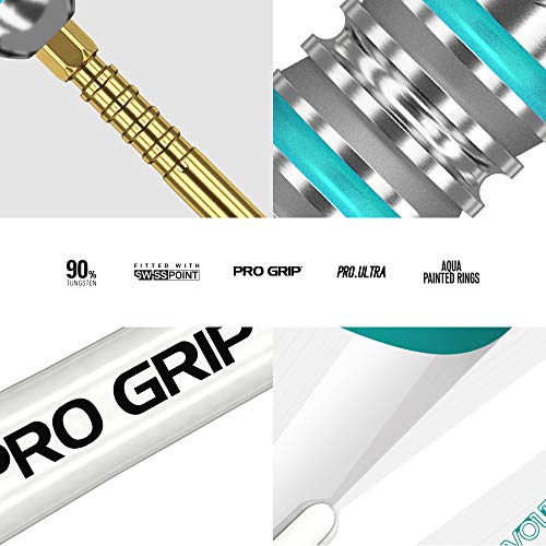 Target Darts Rob Cross Gen 2 23G 90% Tungsten Swiss Point Steel Tip Darts Set, Silver, Aqua and White, 190095 - Image 5