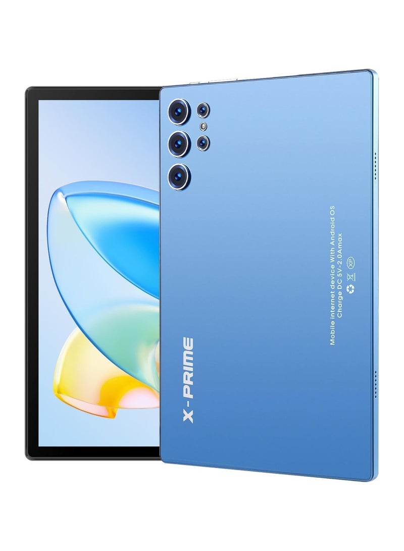 X - Prime 10.1-Inch HD+ AMOLED Display Android 15 Smart Tablet with Keyboard and Mouse 12GB RAM 512GB ROM Dual SIM 5G Wi-Fi S25 Ultra Tab Blue - Image 1