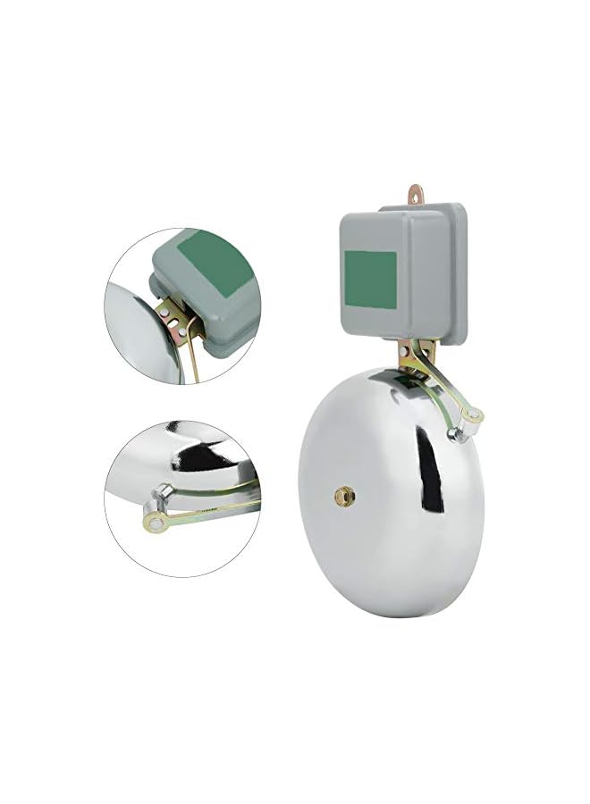 erorex Electric Stainless Steel School NonSparking External Beat Type Factory Warehouse Break Alarm 150mm AC220V - Image 4