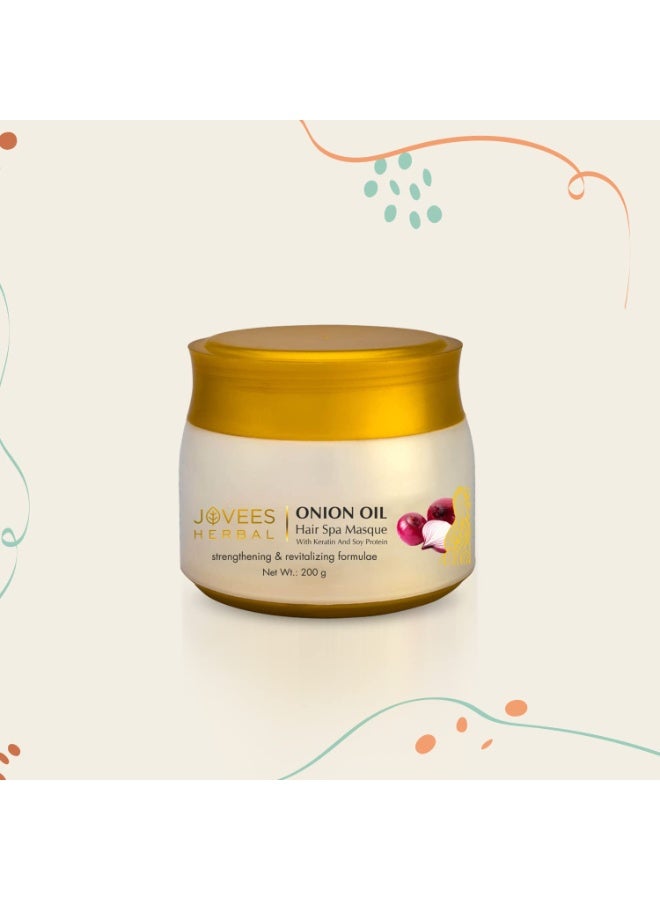 Jovees Herbal Onion Oil Hair Spa Masque With Keratin & Soy Protein For Hair Fall Control & Shiny Hair | Hair Repair Mask for Dry & Damaged Hair 200g - Image 5