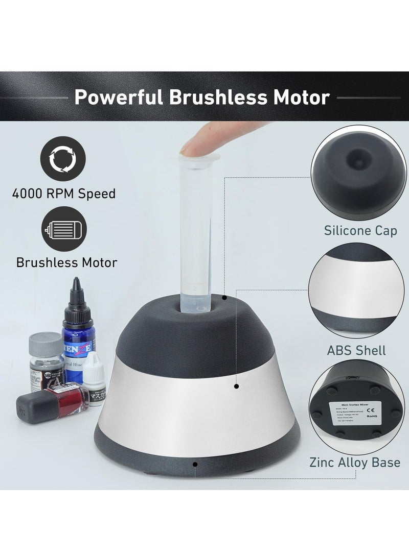 Vortex Mixer 4000 RPM, Versatile Mini Shaker for Paints Nail Polish Tattoo Ink Eyelash Adhesives and Acrylic Paints Mixing,Vortex Shaker for Test Tubes and Centrifuge Tubes, 50ML  - Image 3
