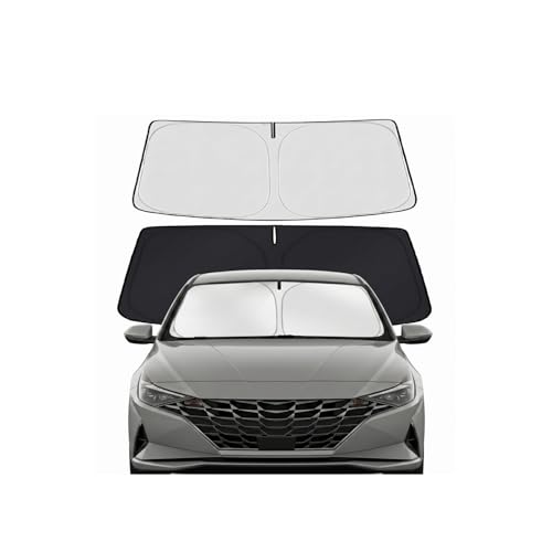 PinBaoLaLa Windshield Sun Shade for Hyundai Elantra Accessories 2021-2025 2026 - Windshield Sunshade Cover Front Window Shade Custom Fit Elantra Sun Visor Protector Foldable Blocks UV Rays - Image 1