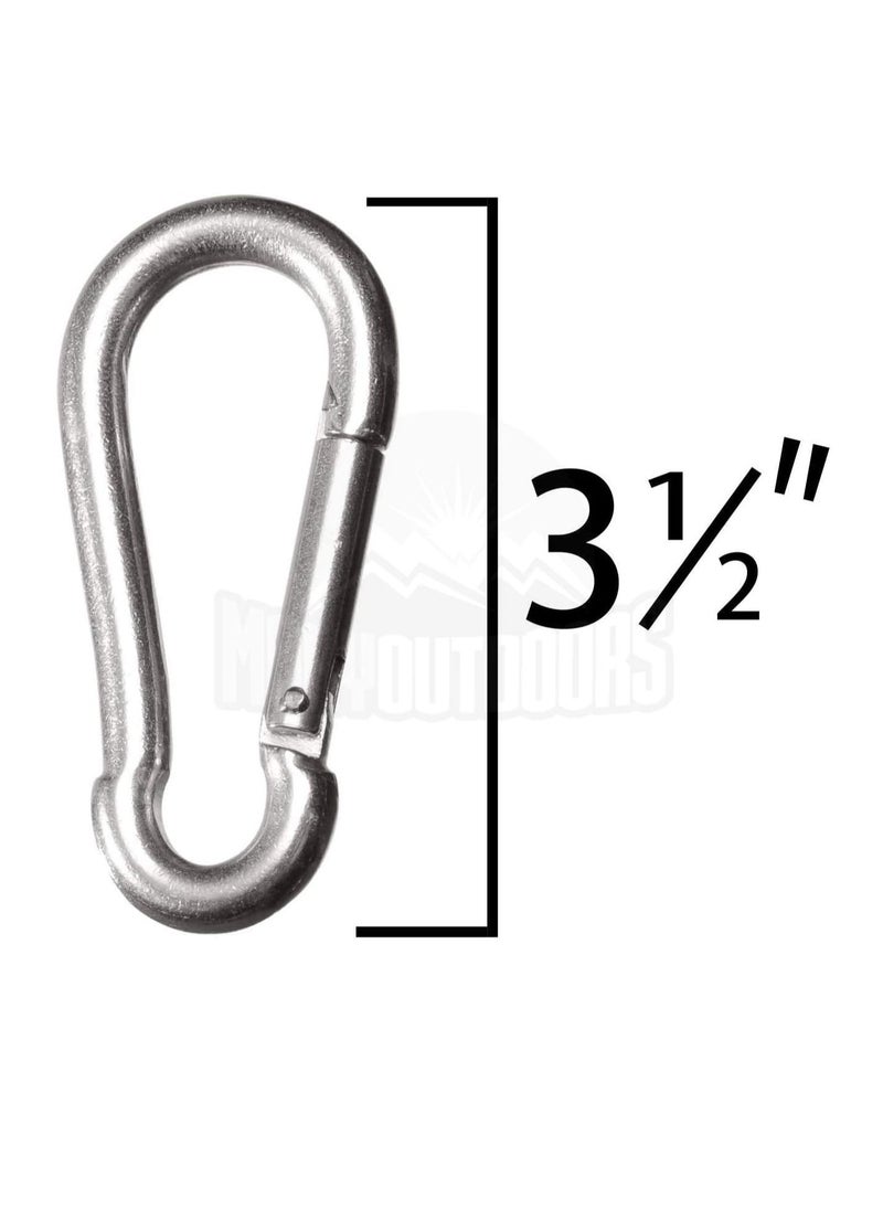 Generic - Durable 3.5" grommets and weight capacity of each clip is 660 lbs. Attached with strong rubber compression hook, anti-rust for hammock, swing chair bags, gym 2pcs - Image 1