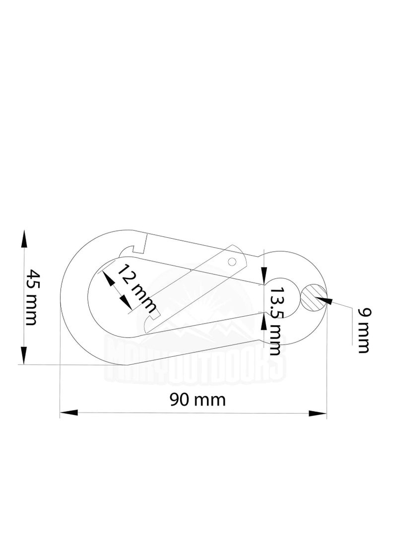 Generic - Durable 3.5" grommets and weight capacity of each clip is 660 lbs. Attached with strong rubber compression hook, anti-rust for hammock, swing chair bags, gym 2pcs - Image 1