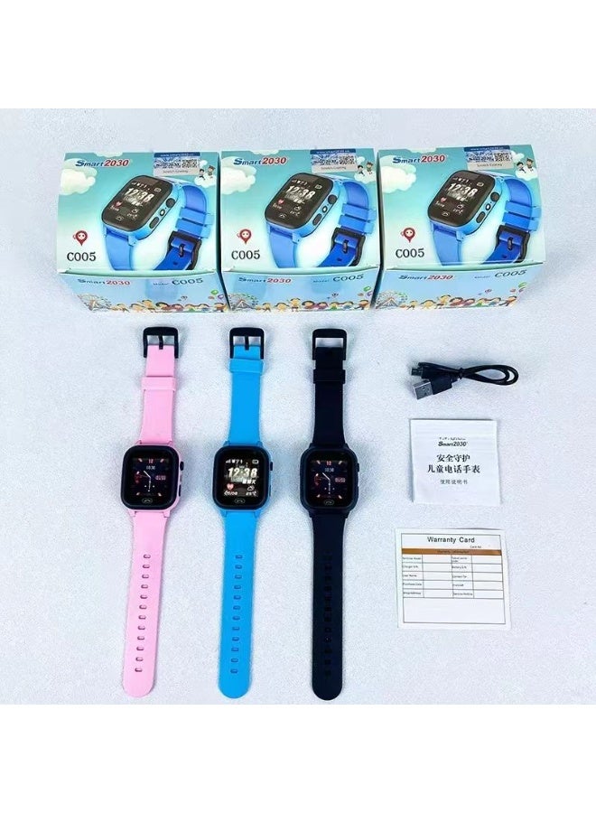 سمارت 2030 ساعة ذكية للأطفال Smart 2030 C005 تدعم بطاقة SIM، وكاميرا، ومحادثة صوتية، ومكالمة طوارئ SOS، ومقياس خطوات، وشاشة تعمل باللمس - متوافقة مع أنظمة Android وiOS - Image 2