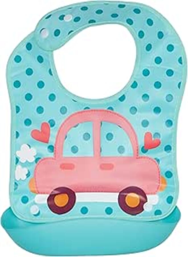 La Frutta 22674 Plastic Baby Bib with Pocket - Multi Color