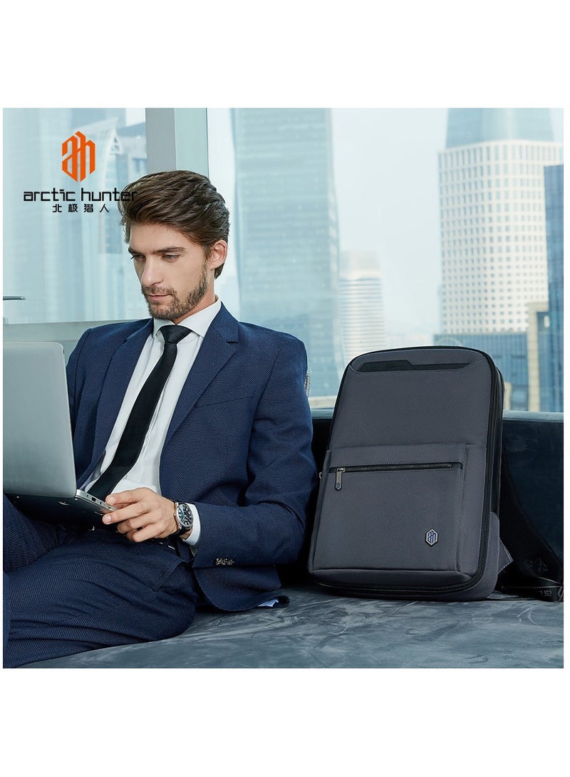 أركتيك هانتر حقيبة ظهر للسفر للابتوب مع جيب للتابلت، حقيبة عمل بحزام قابل للتعديل، حقيبة مكتب خفيفة الوزن ومقاومة للتآكل  أسود - Image 2