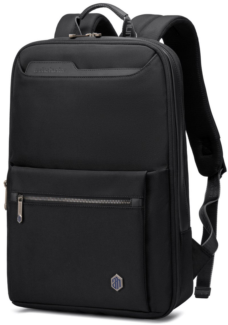 ARCTIC HUNTER Business Laptop Backpack for Men and Women 15-inch Expandable Shoulder bag for School College Office and Travel, B00410, Black - Image 1