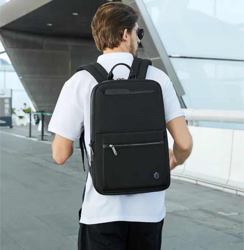 Arctic Hunter Business Laptop Backpack for Men and Women 15-inch Expandable Shoulder bag for School College Office and Travel, B00410, Black