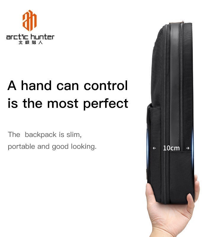 ARCTIC HUNTER Business Laptop Backpack for Men and Women 15-inch Expandable Shoulder bag for School College Office and Travel, B00410, Black - Image 4