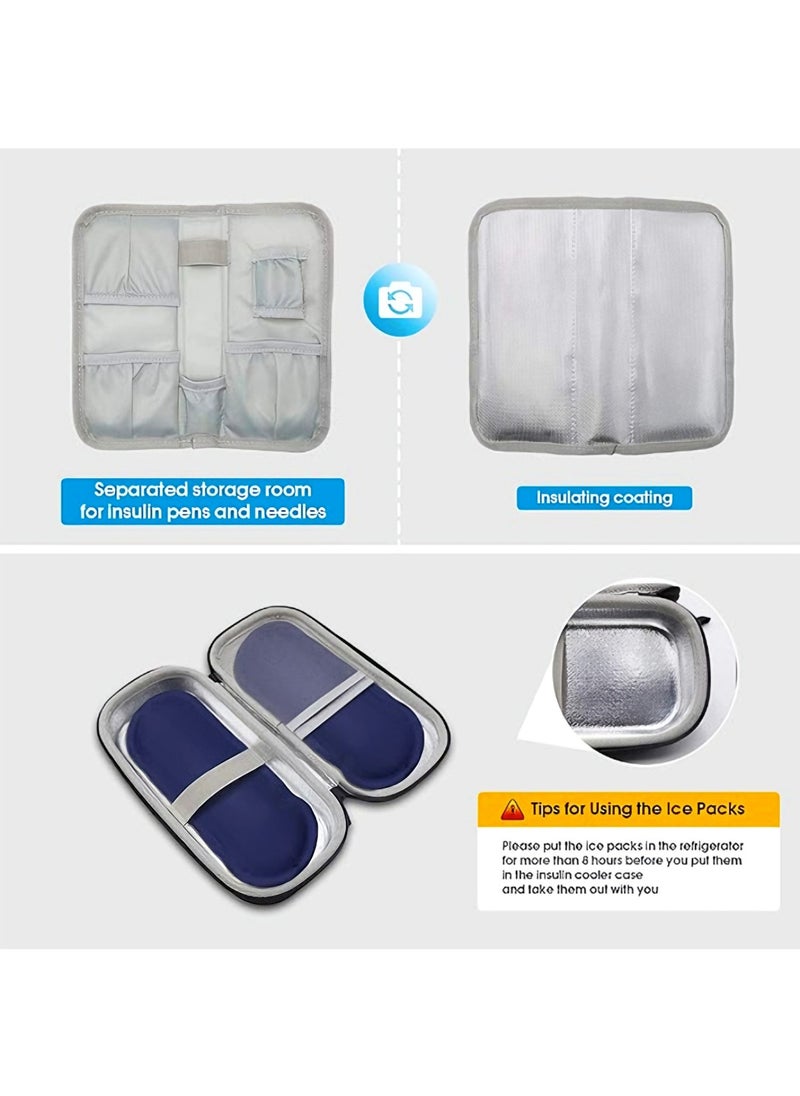 Generic 1pcs portable insulin cooler travel case with 2 reusable ice packs for diabetic medications, insulated cooler organizer for insulin pens and other diabetic supplies, for outdoor camping, everyday travel  - Image 3