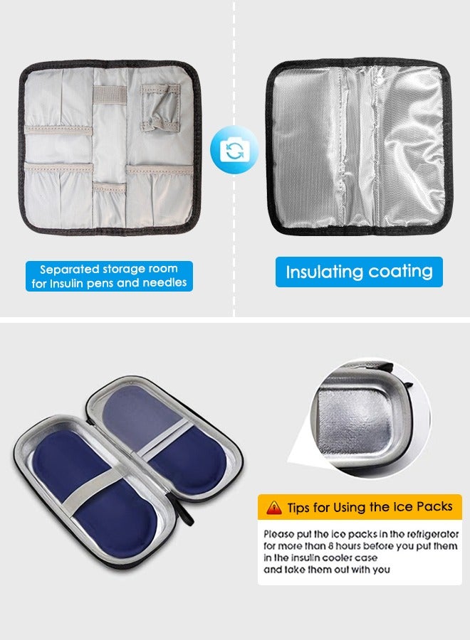 Generic Large-capacity insulin cooler travel case with insulated liner and two ice packs, diabetic travel bag for insulin pens and other medications, waterproof and drop-resistant, long-term heat preservation, suitable for travel business trips and daily life carry-on - Image 4