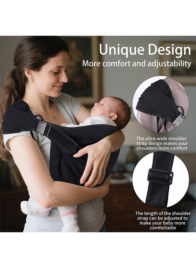Baby Carrier, Portable Toddler Sling Adjustable Baby Sling Carriers from Newborn Baby Wrap Carrier, Comfortable Portable Breathable Carrier Wrap for Newborn, Infant, Toddler, 0-36 Months - Image 2