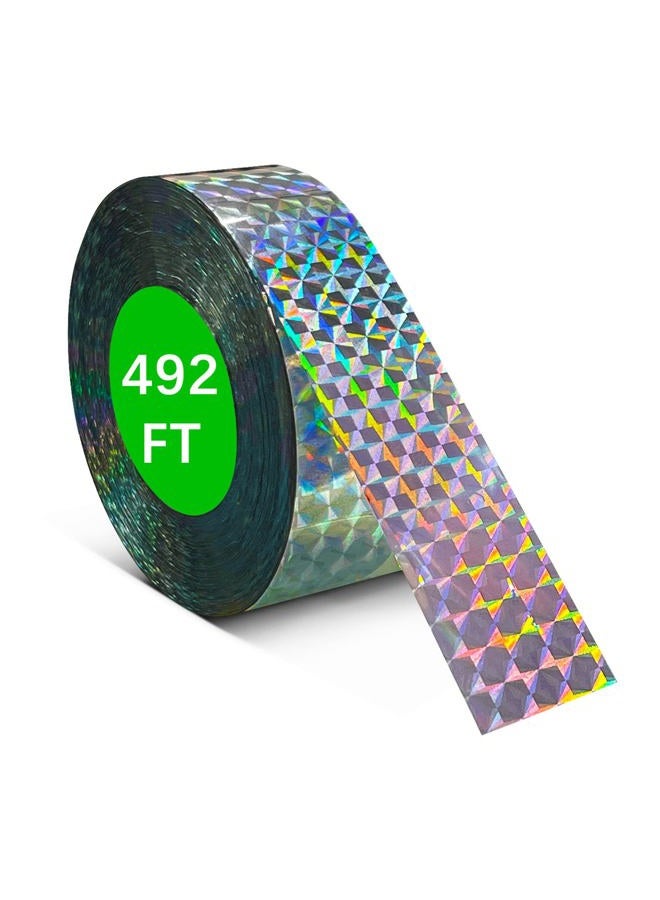 Benasan [492FT] Effective Birds Scare Ribbon, Reflective Flash Reflectors to Keep Pigeons, Hawks, Woodpeckers, Geeses Away from Trees Plants Crops - Image 1