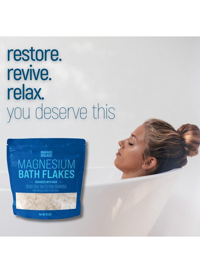 Magnum Solace Magnesium Flakes With Msmmagnesium Chloride Flakesdead Sea Salts For Soaking 3.0 Lbs - Image 4