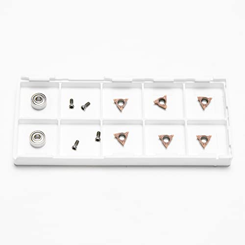 UPWOOD Tungsten Alloy Round Angle Insert Set for Chamfering Machines, Ideal for Chamfering Deburring on Steel and Other Metals (Round Cutter Kit) - Image 1