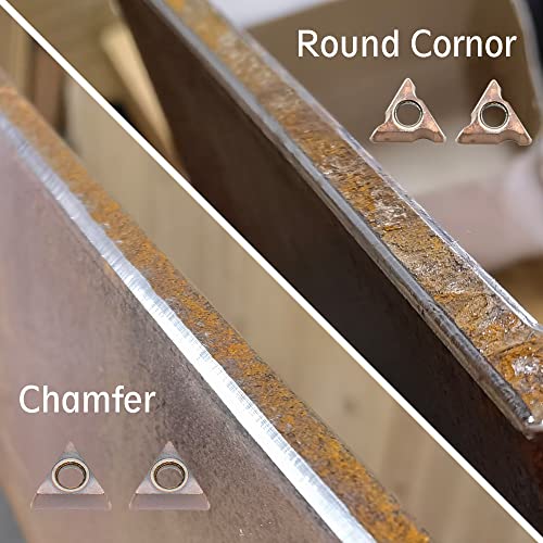 UPWOOD Tungsten Alloy Round Angle Insert Set for Chamfering Machines, Ideal for Chamfering Deburring on Steel and Other Metals (Round Cutter Kit) - Image 3