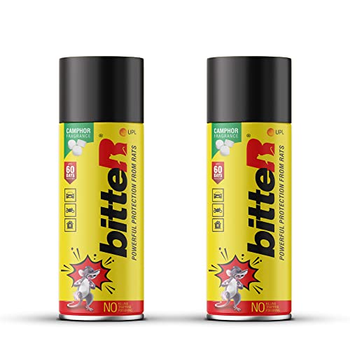 bitteR 100 ML Rat Repellent Aerosol for Car & Bike Pack Of 2 | 60 Days Powerful Protection | Denatonium Benzoate + Camphor Fragrance | No Kill Only Repel - Image 1