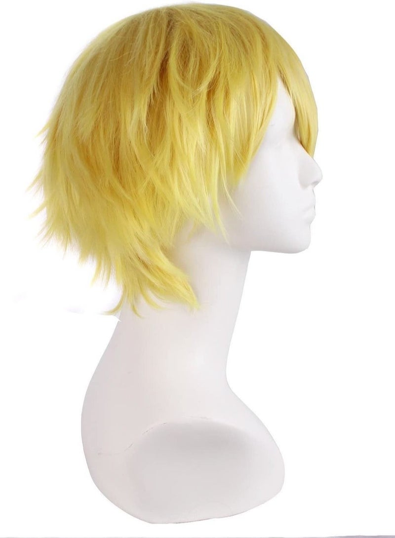 إستيل شعر مستعار تأثيري قصير مستقيم للرجال شعر مستعار أشقر - Image 2