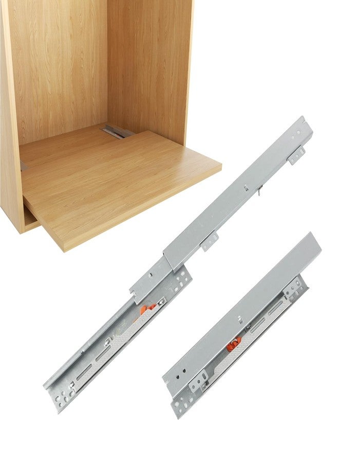 Copgge Undermount Drawer Slide Bottom Mount Pull Out Shelf Slides Full Extension Soft Close Base Mount Slide Out Drawer Track Shelf Slider Rail for Cabinet Tray Kitchen Pantry Drawer Trash Can Hardware - Image 1