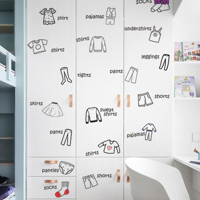 Veemoon Removable Dresser Clothes Labels Wardrobe Clothing Decals for Drawer Organizing  Bedroom Decoration - Image 4