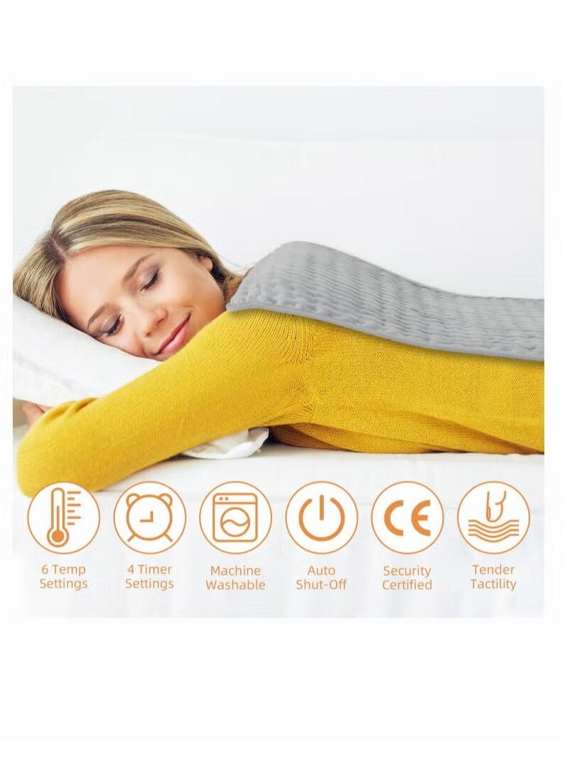 Faylor Heating Pad Electric for Pain Relief of Back Neck and Shoulder 6 Electric Temperature Options 4 Temperature Settings Auto Shut Off - Image 2