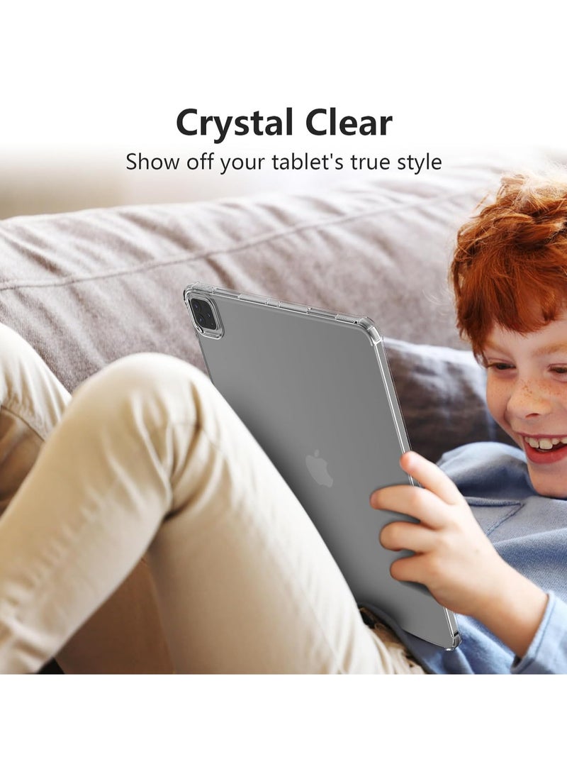 دوسالا جراب لجهاز iPad Pro مقاس 12.9 بوصة، متوافق مع جراب iPad Pro مقاس 12.9 بوصة (2022-2020 الجيل السادس/الخامس/الرابع) غطاء لوحي شفاف كلاسيكي، مصنوع من جل TPU المقاوم للصدمات، نحيف ومحمول - Image 4