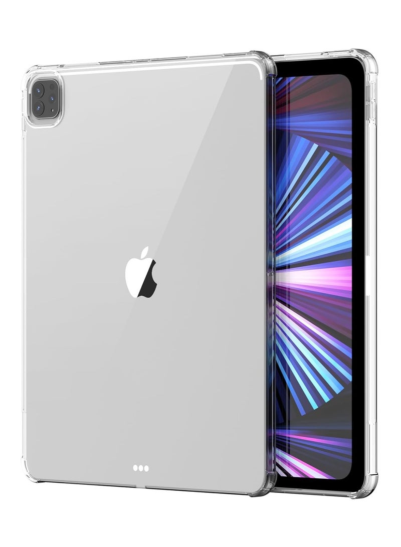 دوسالا جراب لجهاز iPad Pro مقاس 12.9 بوصة، متوافق مع جراب iPad Pro مقاس 12.9 بوصة (2022-2020 الجيل السادس/الخامس/الرابع) غطاء لوحي شفاف كلاسيكي، مصنوع من جل TPU المقاوم للصدمات، نحيف ومحمول - Image 1