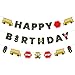 Faisichocalato DIY School Bus Happy Birthday Banner Birthday Party Garland for Kids Yellow Bus Birthday Party Decorations Back to School Banner Party Supplies - Image 3