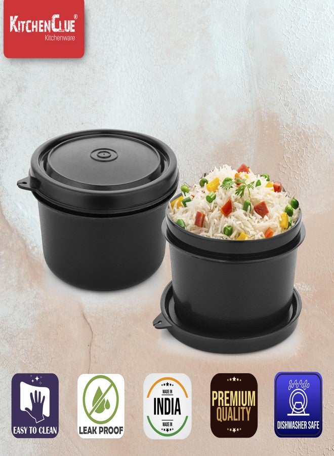 KITCHEN CLUE Stainless Steel Thermal Lunch Box Containers (Set of 3 Pcs, 450ml Each) Microwave Safe & Leak-Proof Storage Containers/Fridge Storage Boxes - Highly Durable & Unbreakable - Image 3