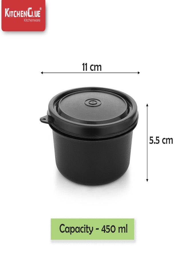 KITCHEN CLUE Stainless Steel Thermal Lunch Box Containers (Set of 3 Pcs, 450ml Each) Microwave Safe & Leak-Proof Storage Containers/Fridge Storage Boxes - Highly Durable & Unbreakable - Image 4