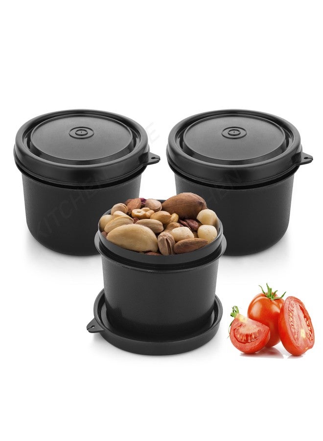KITCHEN CLUE Stainless Steel Thermal Lunch Box Containers (Set of 3 Pcs, 450ml Each) Microwave Safe & Leak-Proof Storage Containers/Fridge Storage Boxes - Highly Durable & Unbreakable - Image 1