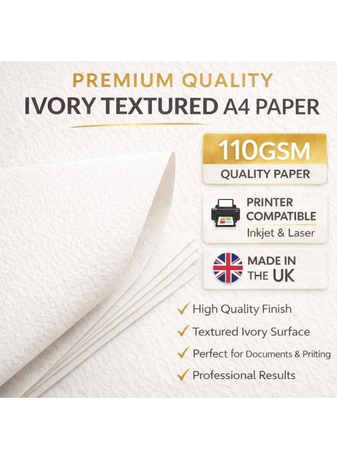 Syntego A4 Sheets Ivory Textured Paper 120gsm Suitable for Inkjets and Laser Printers (100) - Image 3