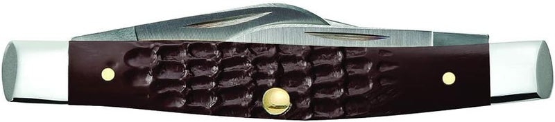 Case WR XX Pocket Knife Brown Synthetic Jigged Small Stockman Item #081 - (6333 SS) - Length Closed: 2 5/8 Inches - Image 3