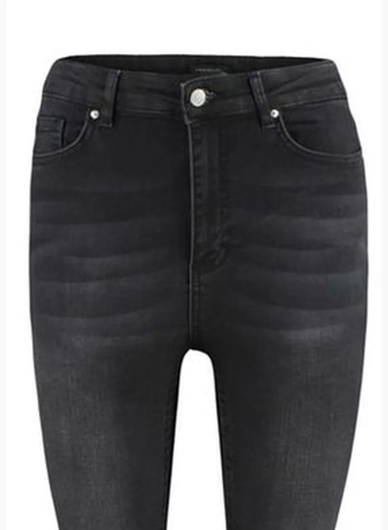 trendyol Black Slimming Effect Super High Waist Skinny Jeans TWOSS23JE00080