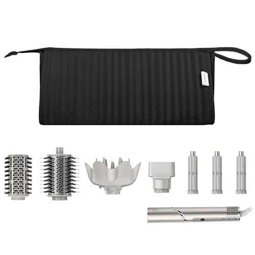 Lexeeco Dy son Air wrap Travel Case Hair Tools Travel Bag for Shark Flexstyle Carrying Case Portable Shark Hair Dryer Revlon Flat Curling Iron Organizer(Black) - Image 1