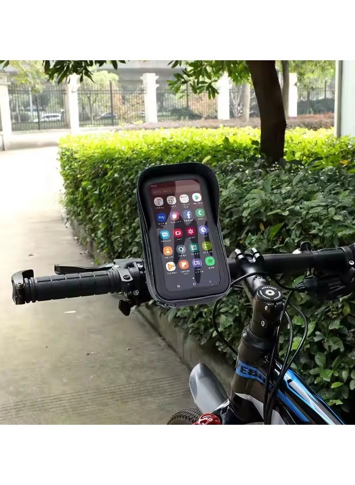 Flexible waterproof motorcycle holder, black - Image 1