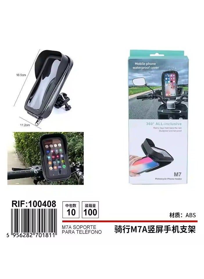 Flexible waterproof motorcycle holder, black - Image 2