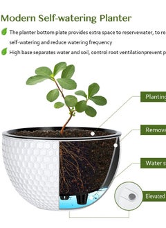 Generic 3 Piece Hanging Planter Set for Indoor and Outdoor Use with Drainage Holes and Removable Saucers for Home and Garden Decor  - Image 2