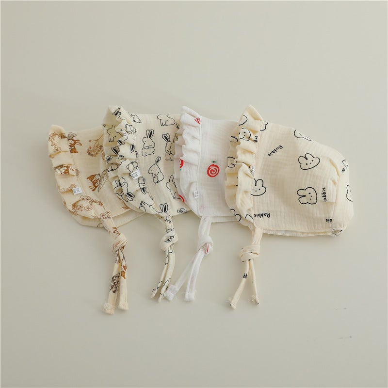 Fresh Jacquard Washed Cotton Cloth Baby Big Brim Sunscreen Hat Thin Breathable Sunshade Hat For Boys And Girls - Image 4
