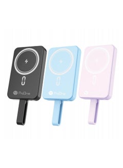 ProOne ProOne PPB5118 10000mAh Portable Wireless + Wired Power Bank, 15W Wireless & 20W Wired Fast Charging, Built-in Lightning & Type-C Cables, Magnetic Design, Lightweight Pocket-Sized Power Bank  - Image 2