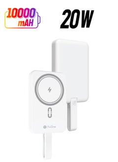 ProOne ProOne PPB5118 10000mAh Portable Wireless + Wired Power Bank, 15W Wireless & 20W Wired Fast Charging, Built-in Lightning & Type-C Cables, Magnetic Design, Lightweight Pocket-Sized Power Bank  - Image 1
