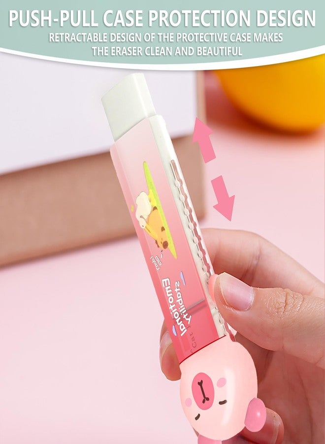 Daphilly 3Pcs Retractable Pencil Erasers, Cute Erasers,Kawaii Capybara Eraser,Suitable for School Home Office Supplies - Image 5
