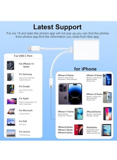 Xkimos SD Card Reader for iPhone [Apple MFi Certified] 2 in 2 SD Card Adapter USB C Lightning to SD/Micro SD, Dual Slot Memory Card Reader for iPhone16 15/iPad/Samsung/Camera/SDHC/SDXC  - Image 5
