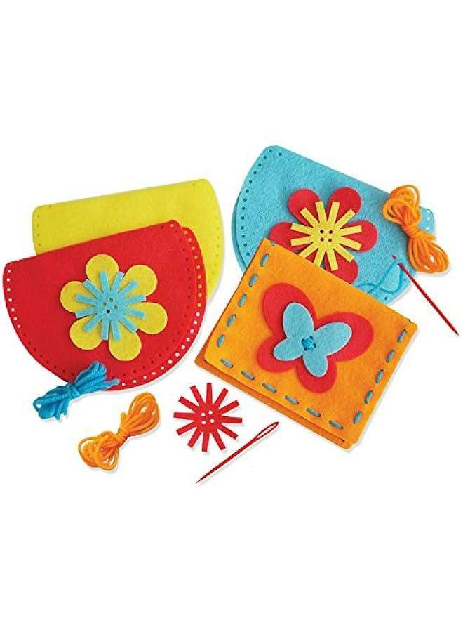 DIY Felt Purse Sewing Kit for Kids - Craft Kit with 8 Purses & Accessories - Develop Fine Motor Skills - Ages 4-8 Sewing Set - Fun Felt Craft for Kids  - Image 4
